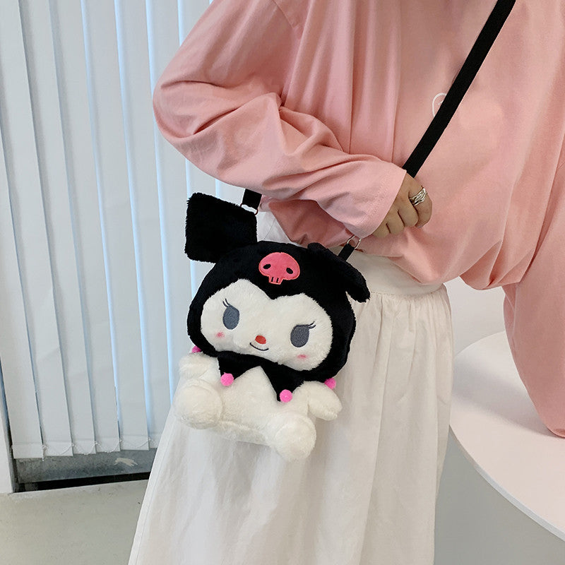 SANIRO BAG Kuromi bag Cinnamoroll Melody Cute Fluffy bag