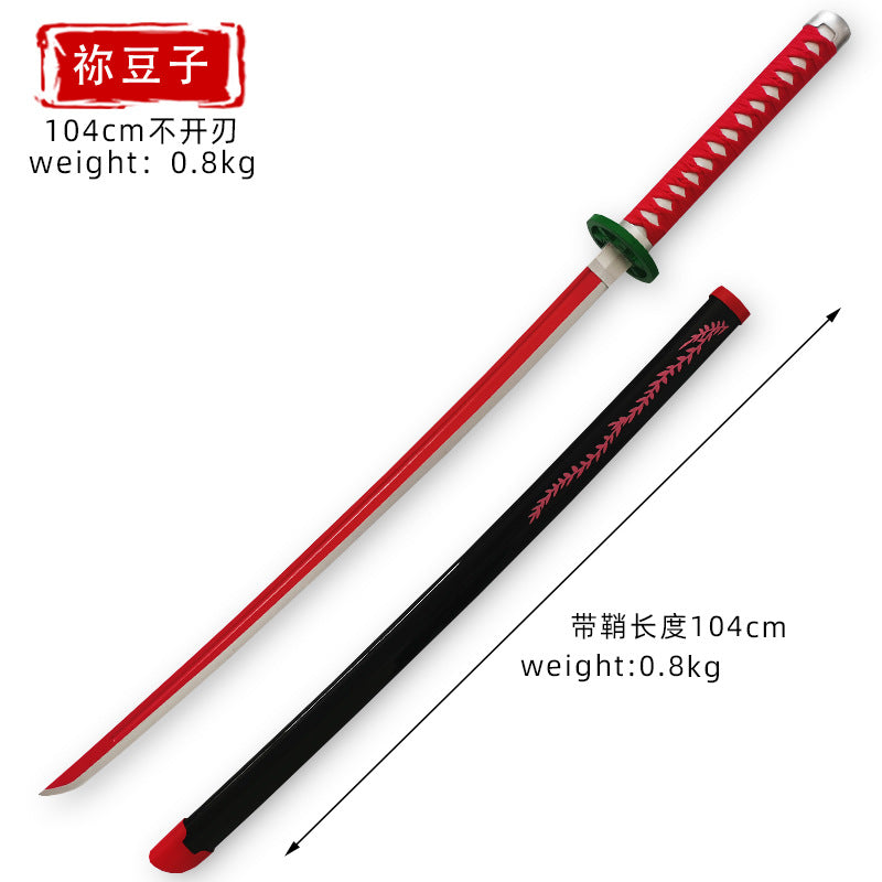Wooden Sword Demon Slayer Zoro, Law Katana Anime Japanese Samurai Sword Cosplay Collection 40 Inches