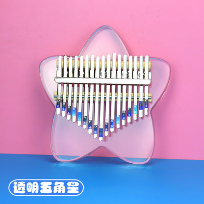 Kalimba 17 Keys Thumb Finger Piano Star Shaped Kid Adult Instrument