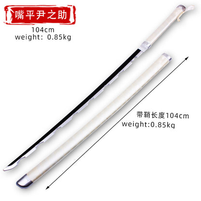 Wooden Sword Demon Slayer Zoro, Law Katana Anime Japanese Samurai Sword Cosplay Collection 40 Inches