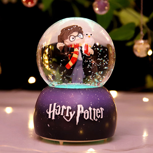 Harry poter CRYSTAL MUSIC BALL -MUSIC LIGHTING SNOWING gift birthday gift girl gift