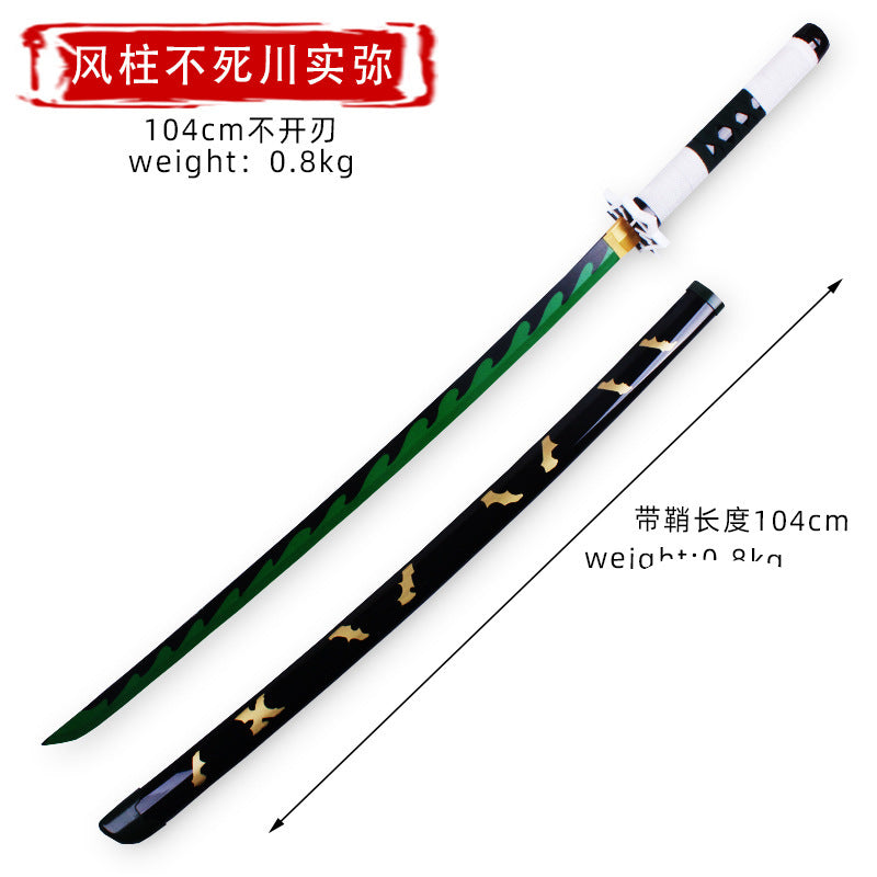 Wooden Sword Demon Slayer Zoro, Law Katana Anime Japanese Samurai Sword Cosplay Collection 40 Inches