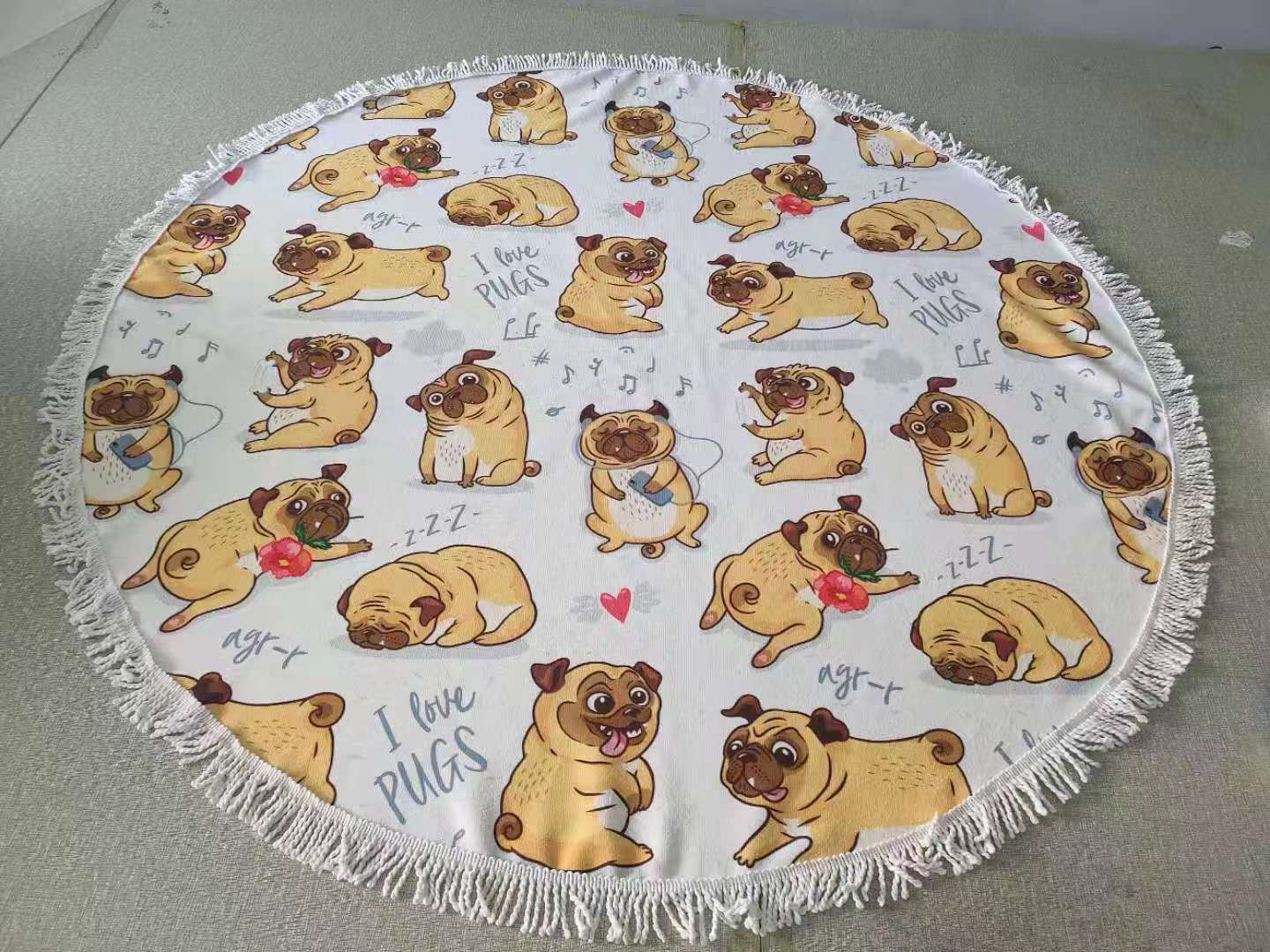 new design beach towel round towel daimeter 150cm,unicorn sloth large round beach blanket
