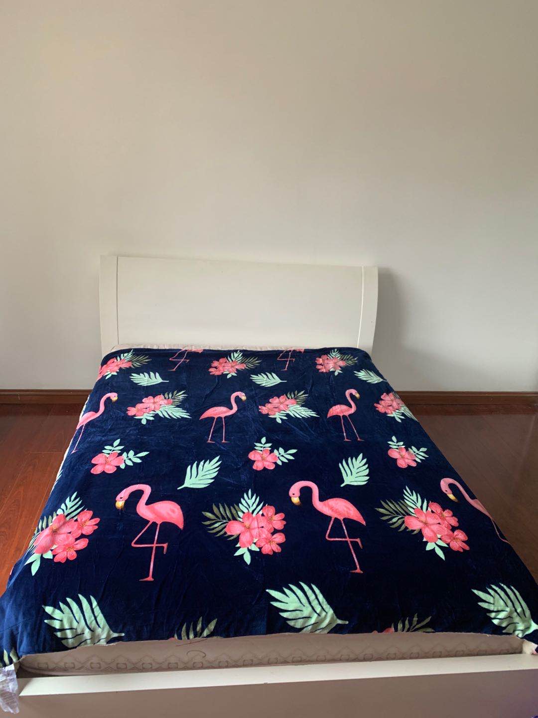 thick winter blanket flemingo flower-queen size