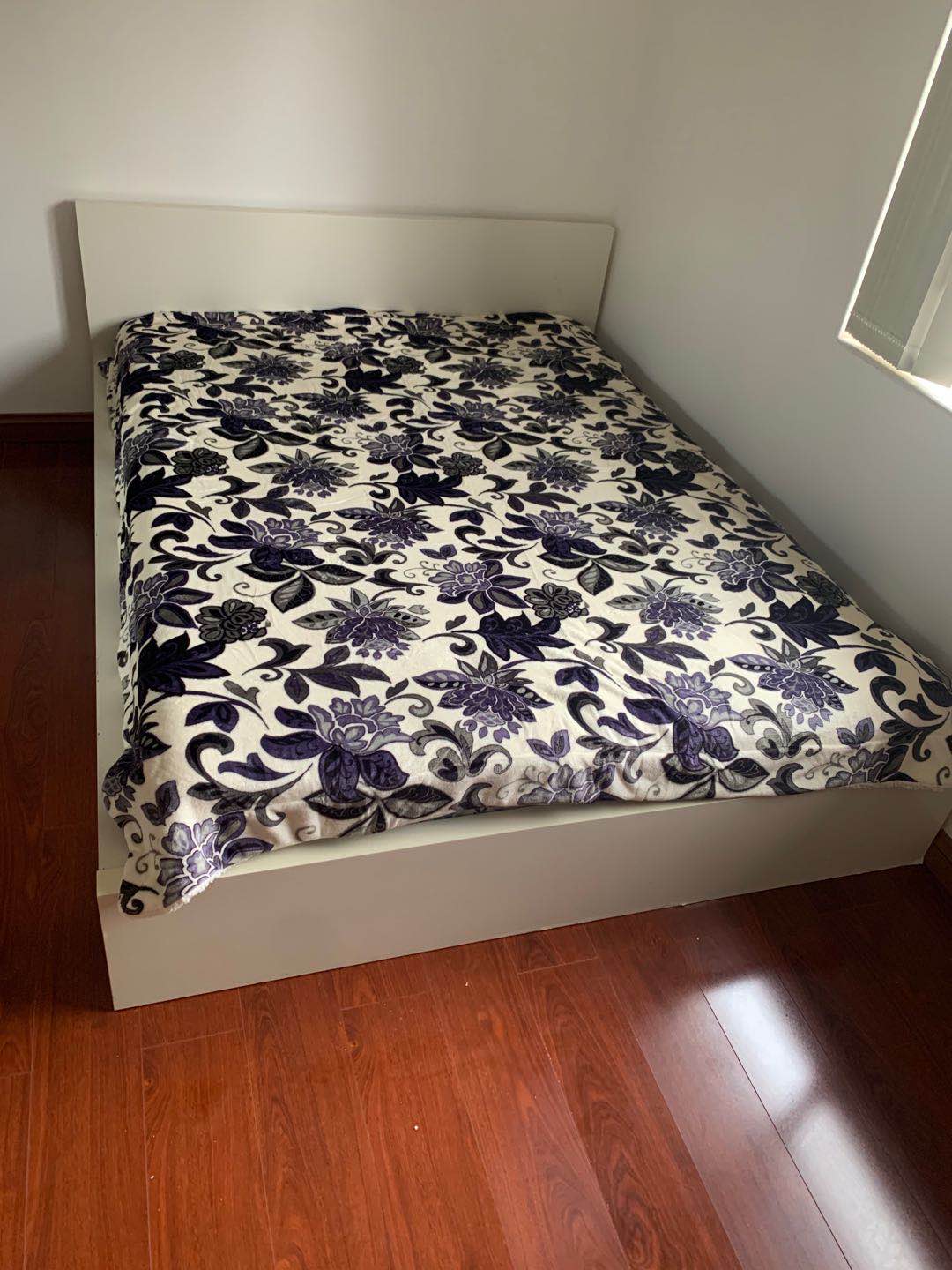 thick winter blanket flemingo flower-queen size