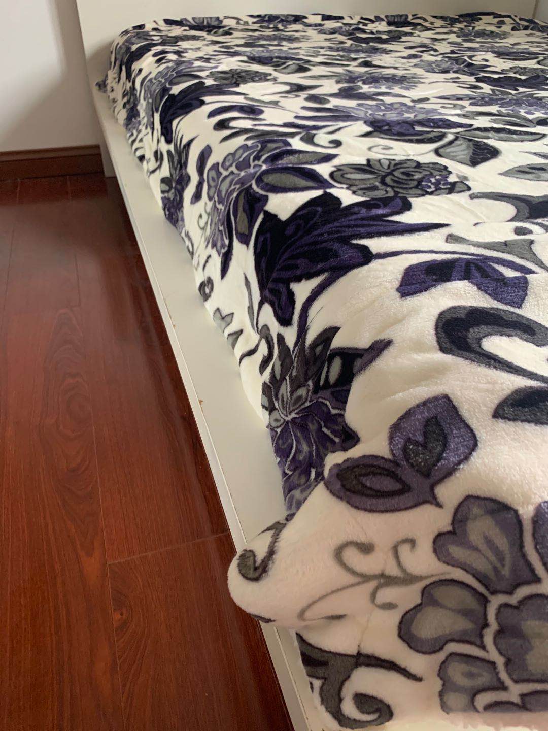 thick winter blanket flemingo flower-queen size