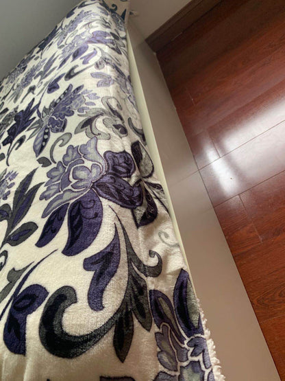 thick winter blanket flemingo flower-queen size