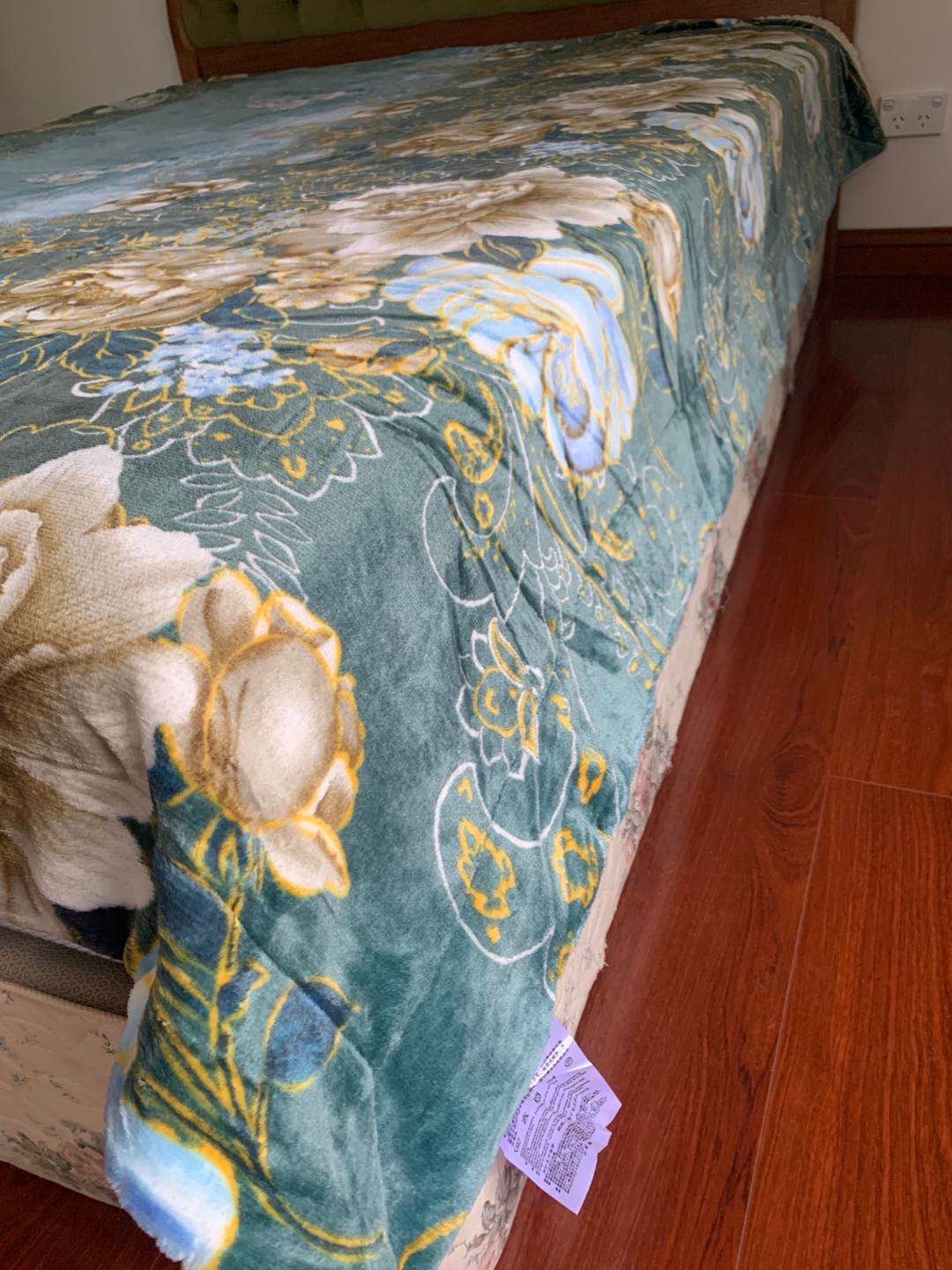 thick winter blanket flemingo flower-queen size