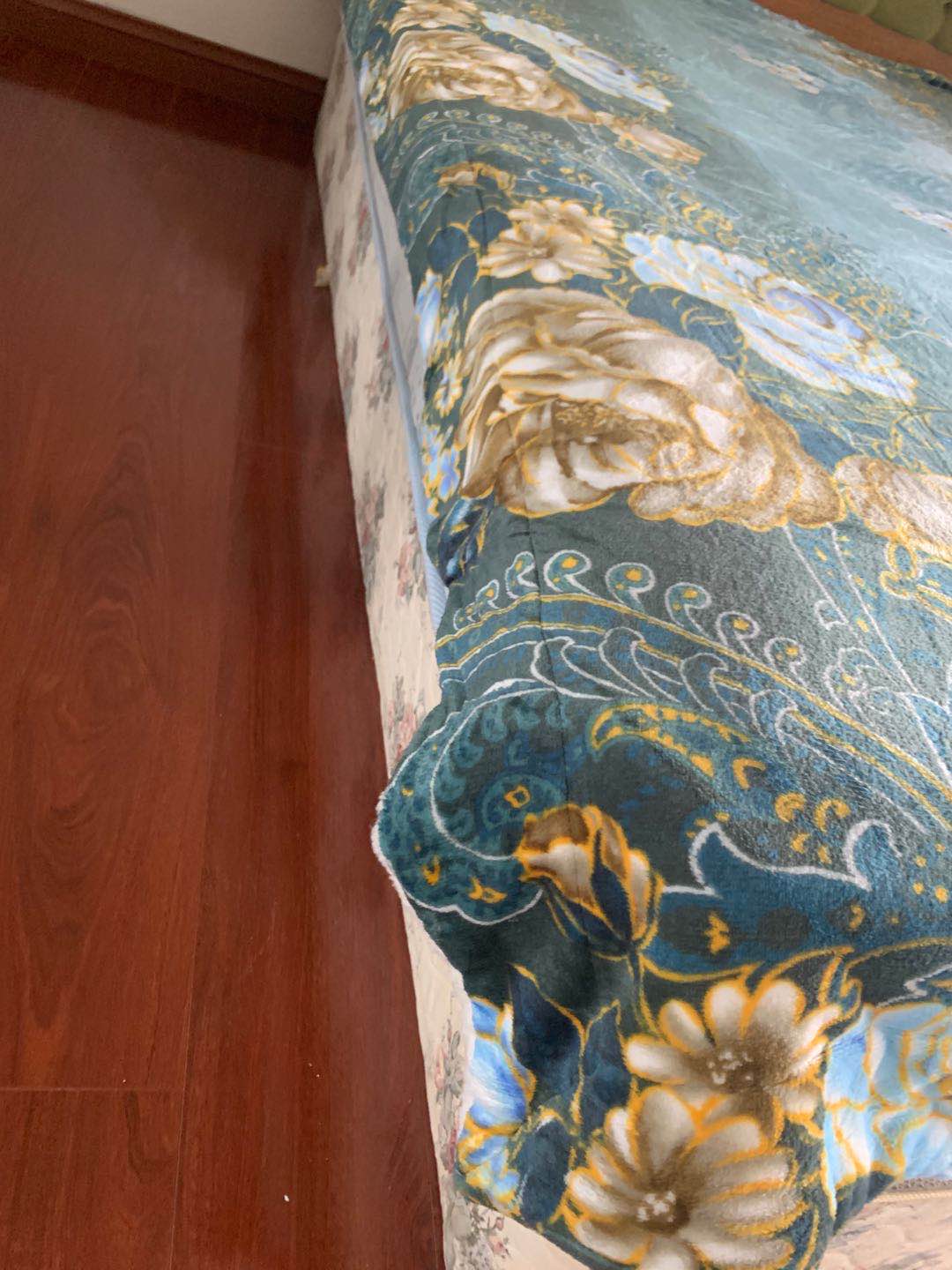 thick winter blanket flemingo flower-queen size