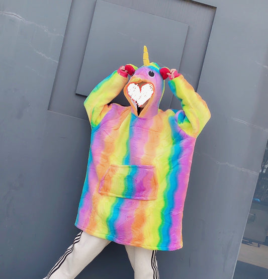 OVERSIZE HOODIE rainbow unicorn OVERSIZE HOODIe