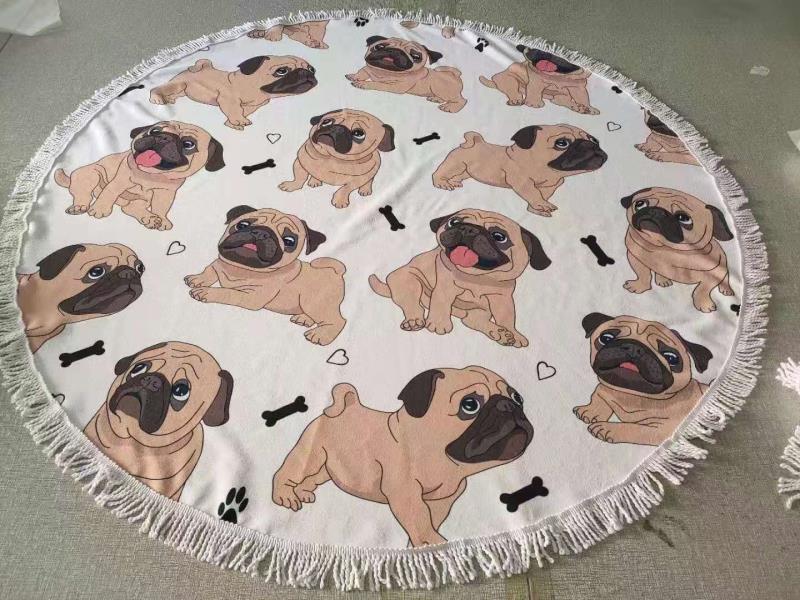new design beach towel round towel daimeter 150cm,unicorn sloth large round beach blanket