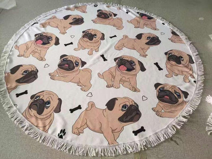 new design beach towel round towel daimeter 150cm,unicorn sloth large round beach blanket