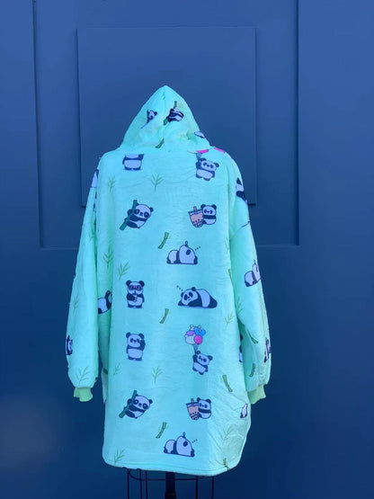 panda oversized hoodie LOVE PANDA(1 SIZE FOR MOST)