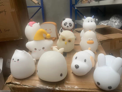 SILICONE NIHGT LIGHT, NIGHT LAMP, FEED LAMP,CUTE LAMP,ANIMAL LAMP
