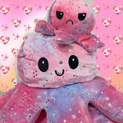 tie dye-pink&purple  jumbo change  mood , reversible octopus！！！