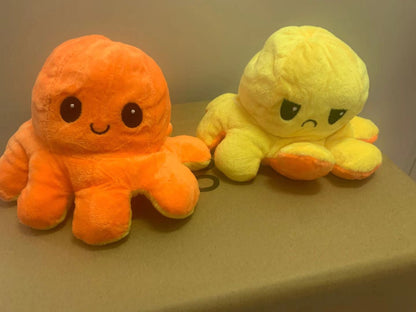 mood octopus Double-Sided Flip Reversible Octopus Plush Toy Marine Life Animals Doll AU STOCK