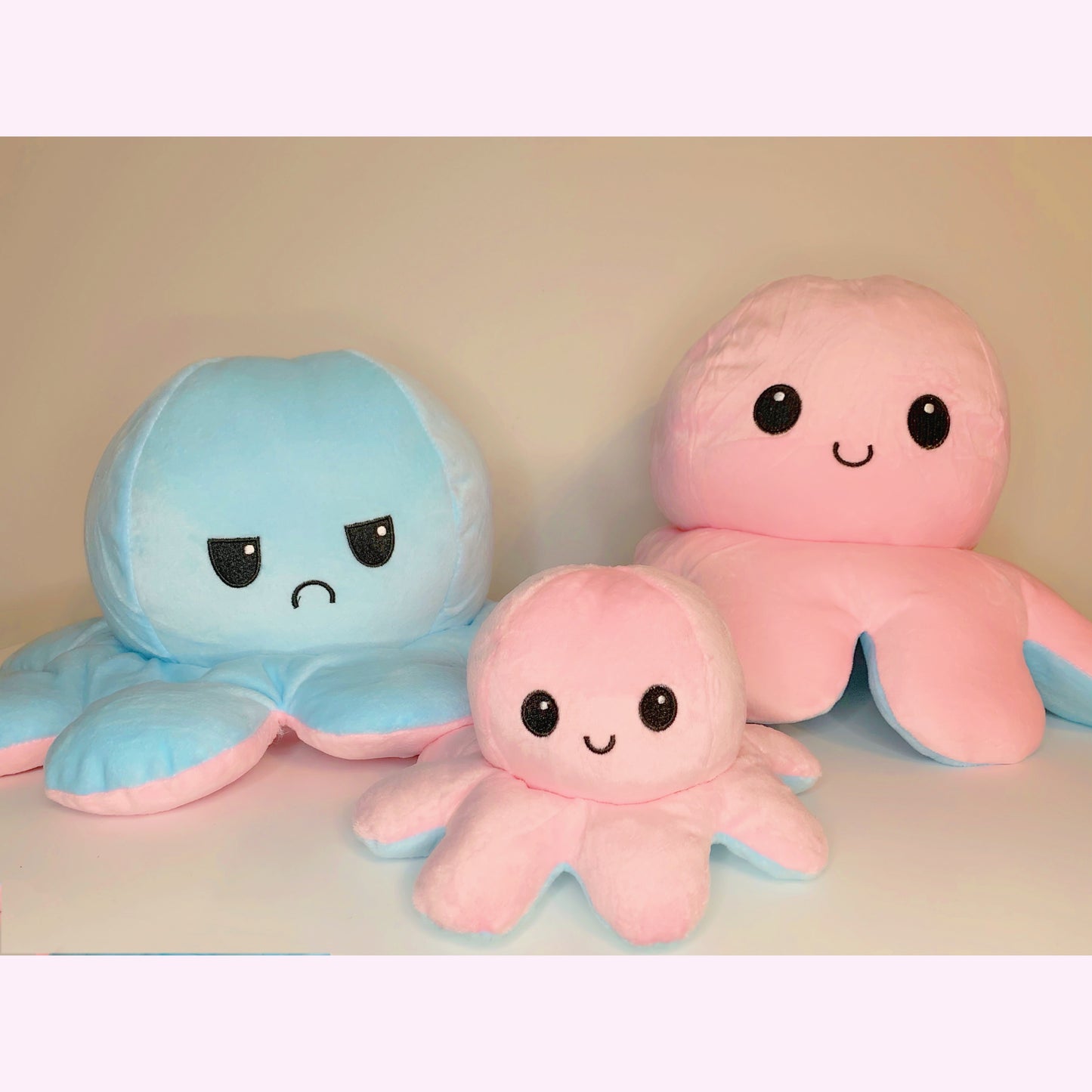 BIG SIZE mood octopus Double-Sided Flip Reversible Octopus Plush Toy Marine Life Animals Doll AU STOCK