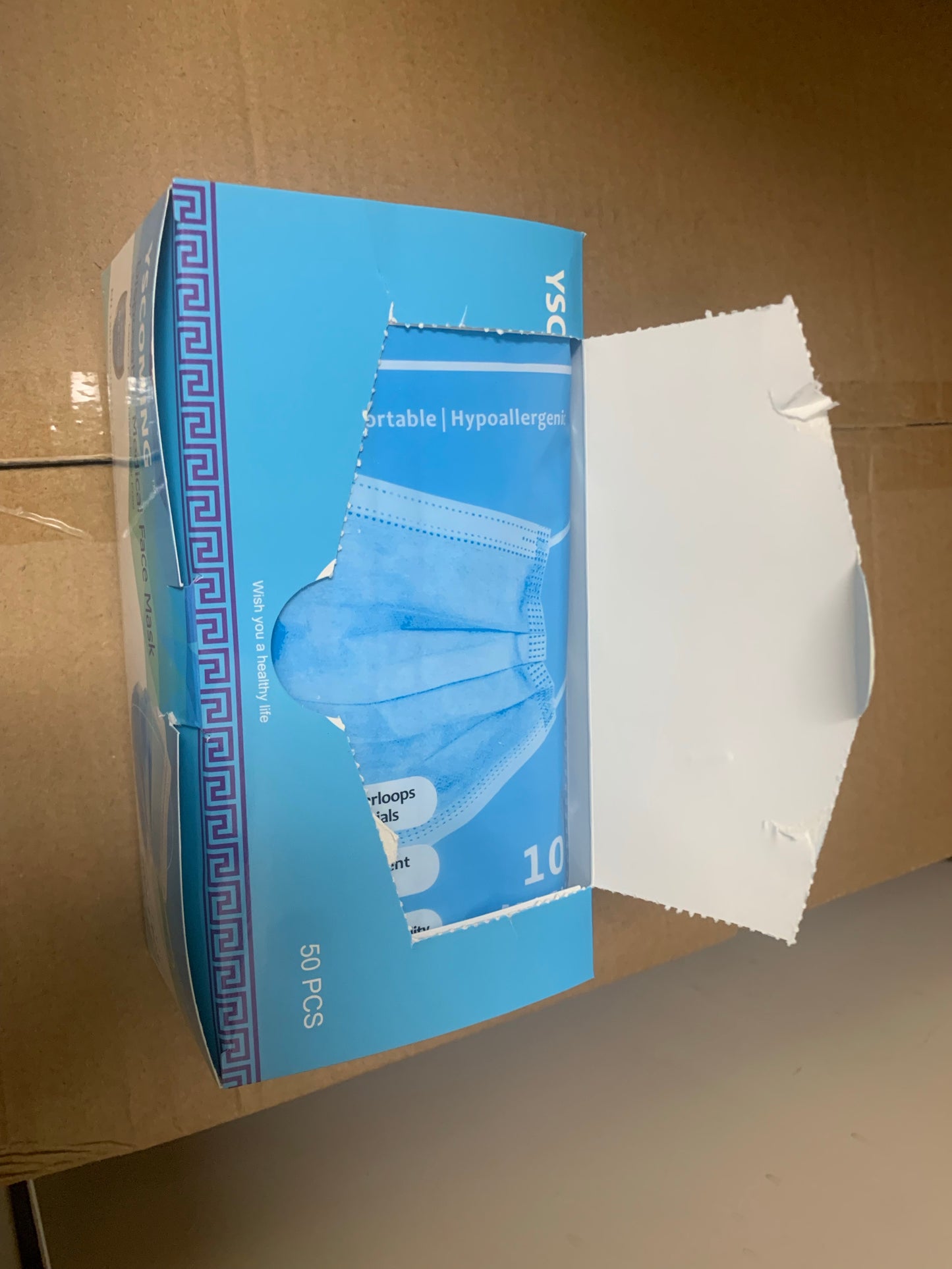 disposable masks 50pcs/pk blue