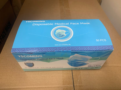 disposable masks 50pcs/pk blue