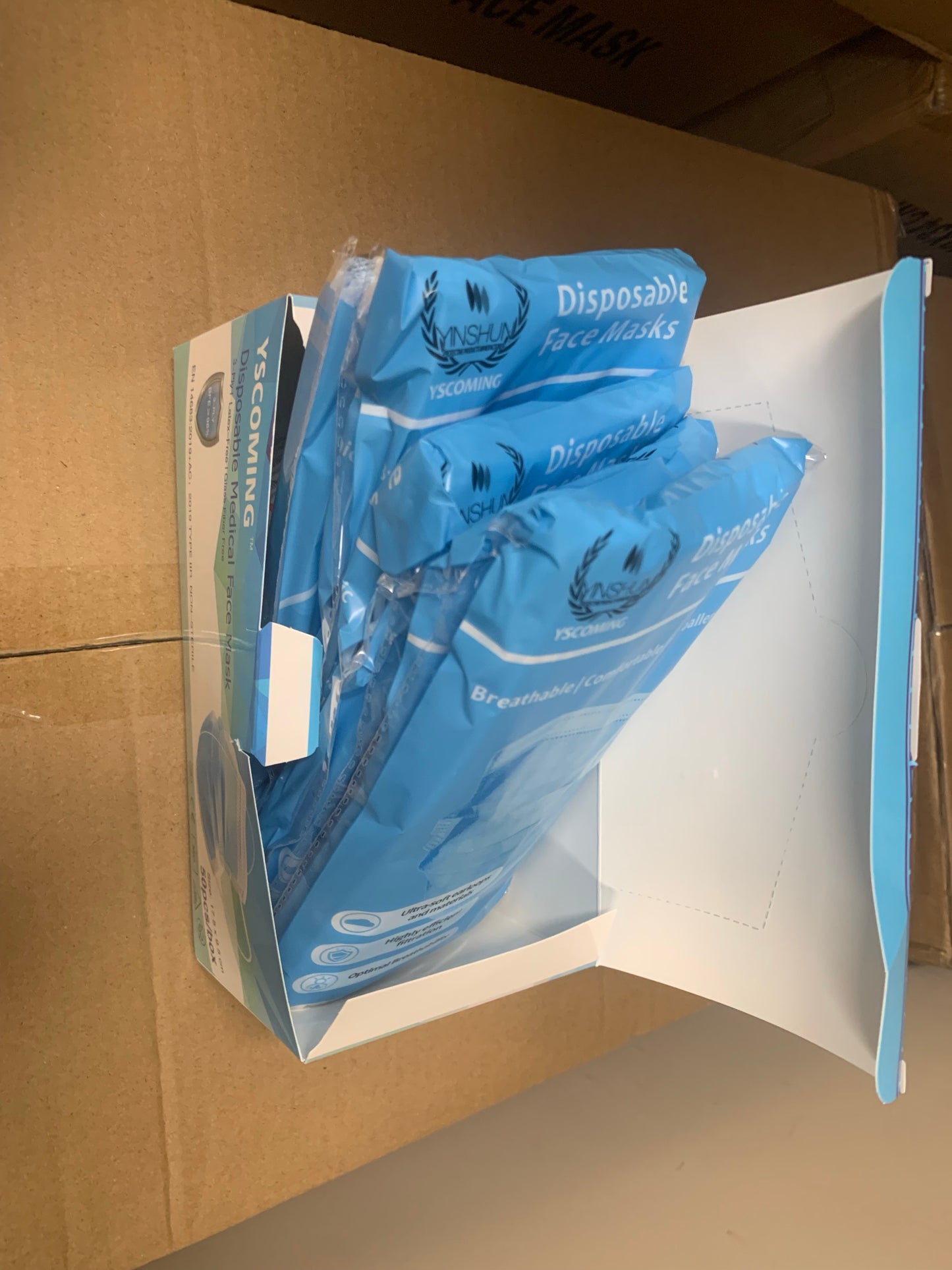 disposable masks 50pcs/pk blue